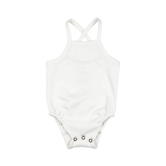 Organic Criss-Cross Bodysuit | White