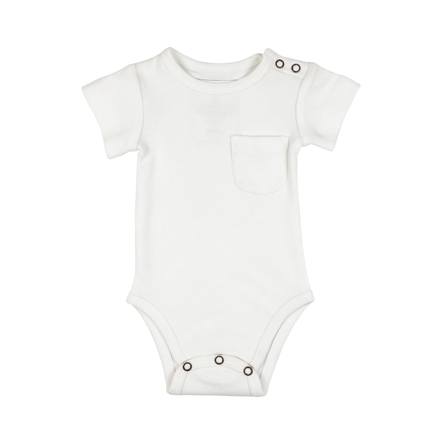 Organic Short Sleeve Bodysuit | White