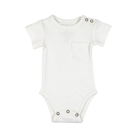 Organic Short Sleeve Bodysuit | White
