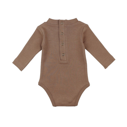 Organic Mock-Neck Bodysuit | Latte
