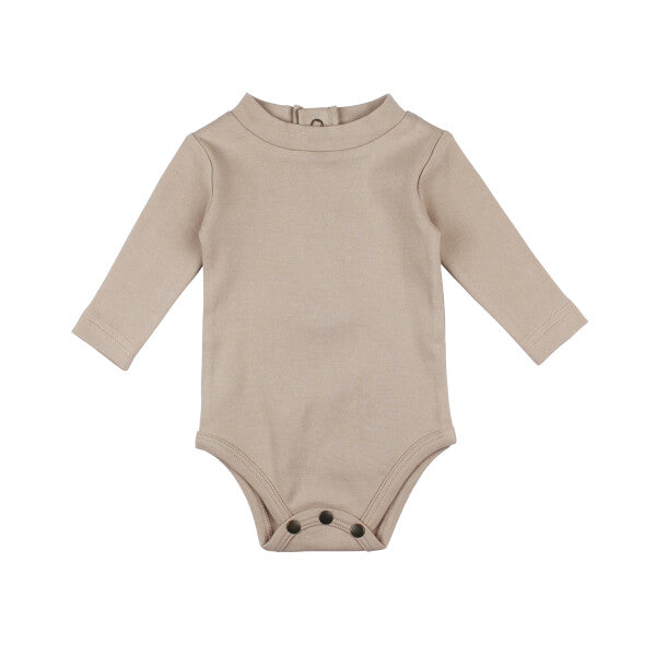 Organic Mock-Neck Bodysuit | Oatmeal