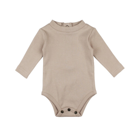Organic Mock-Neck Bodysuit | Oatmeal