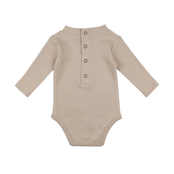 Organic Mock-Neck Bodysuit | Oatmeal