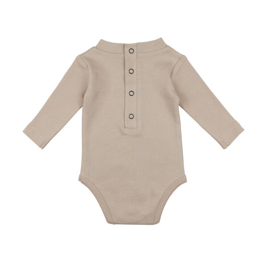 Organic Mock-Neck Bodysuit | Oatmeal