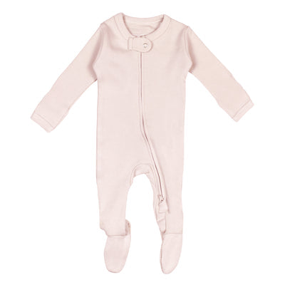 2-Way Zipper Footie | Blush