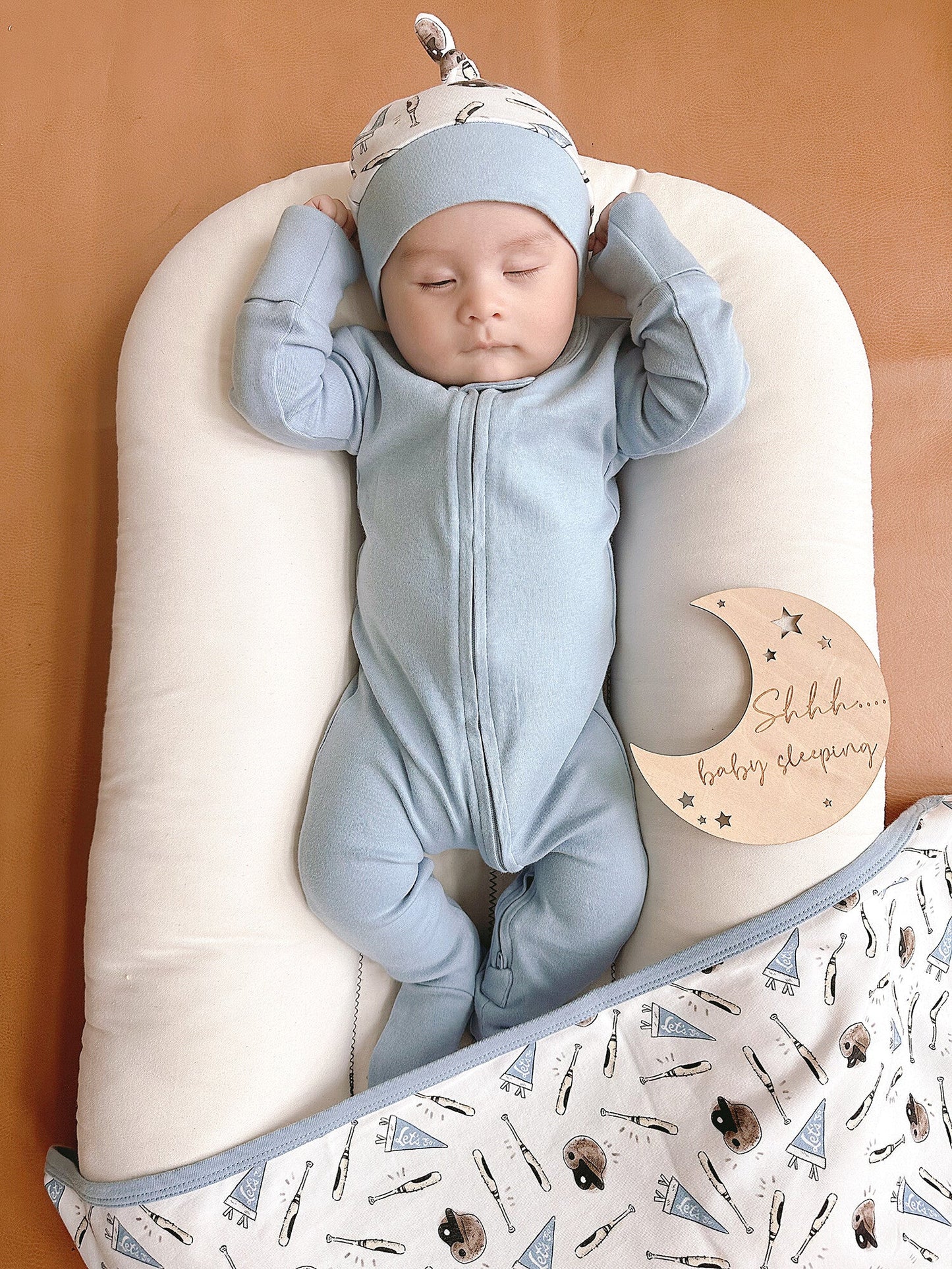 Organic Cuffed Zipper Footie | Pool