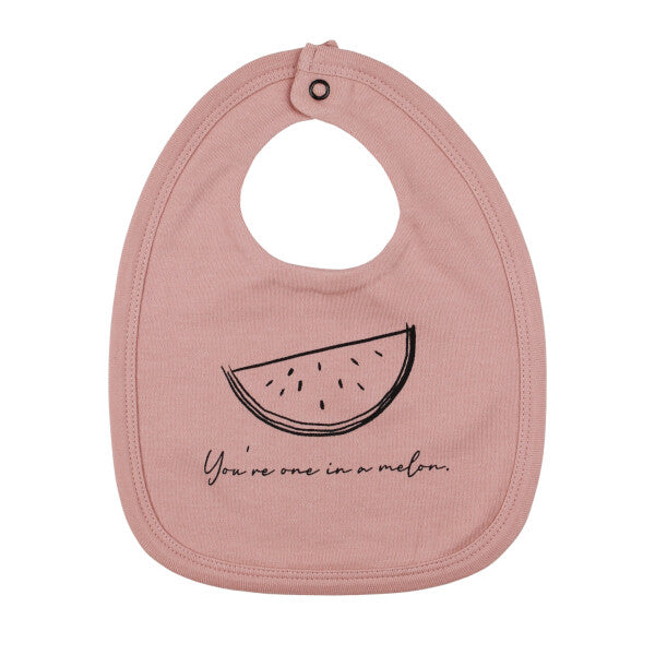 Organic Square Bib | Mauve Watermelon