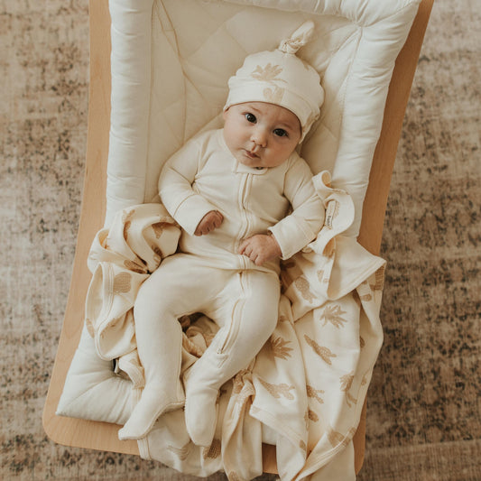 Buttercream Footed Sleeper | 2-Way Zipper