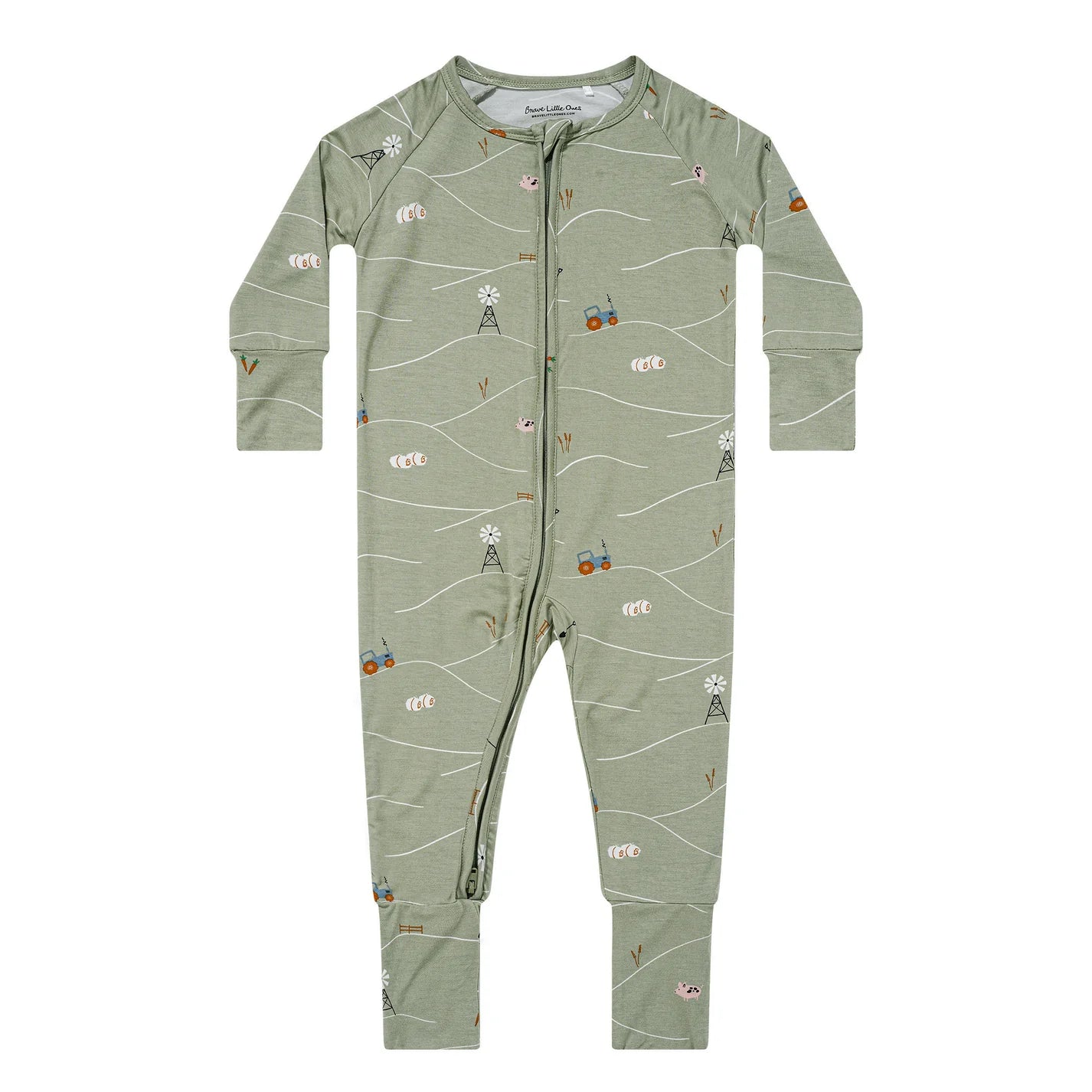 Bamboo Sleeper w/ Fold-Over Feet  | On the Farm