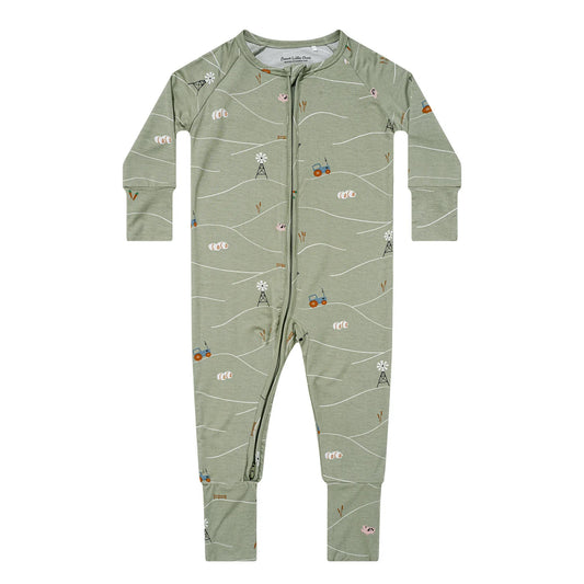 Bamboo Sleeper w/ Fold-Over Feet  | On the Farm