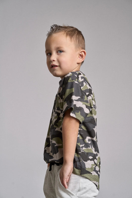 Oversized Bamboo Tee | Camo