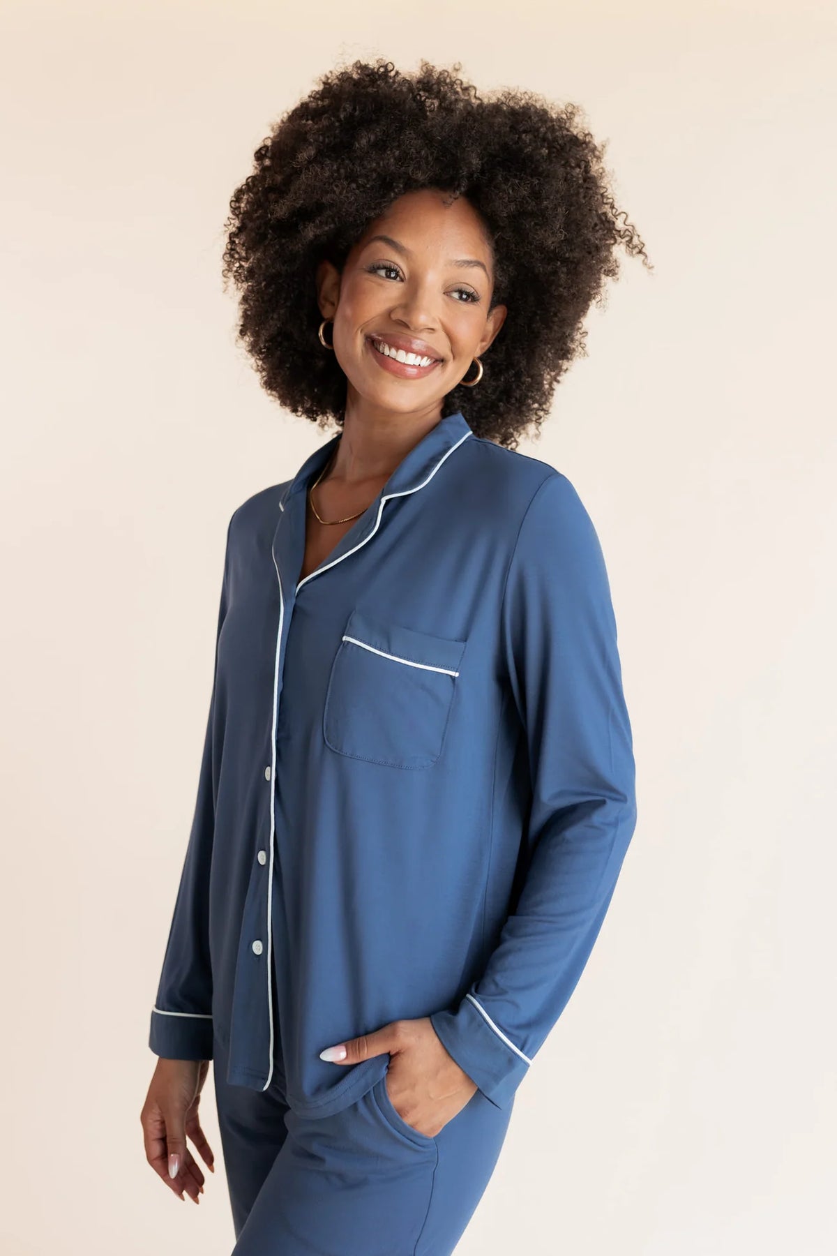 Women's Long-Sleeve Pajama Set | Oxford