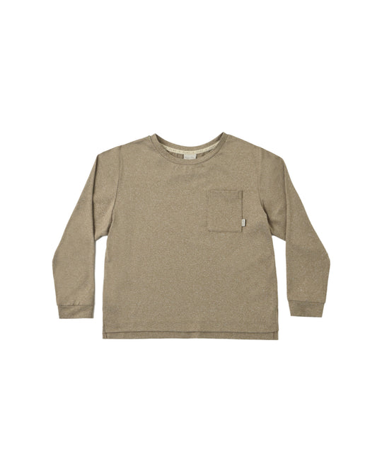Long Sleeve Pocket Tee | Heathered Olive