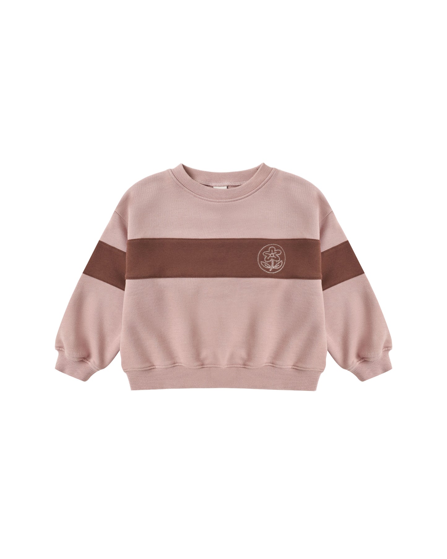 Panel Stripe Sweatshirt || Rosewood