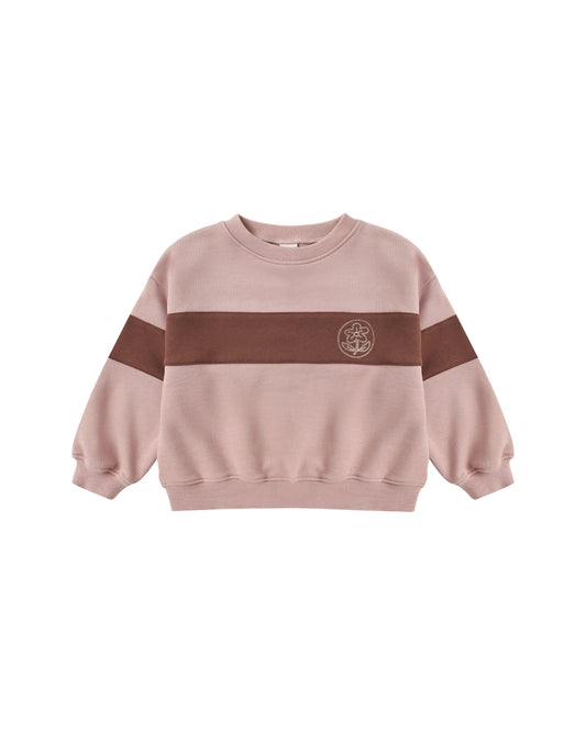 Panel Stripe Sweatshirt || Rosewood