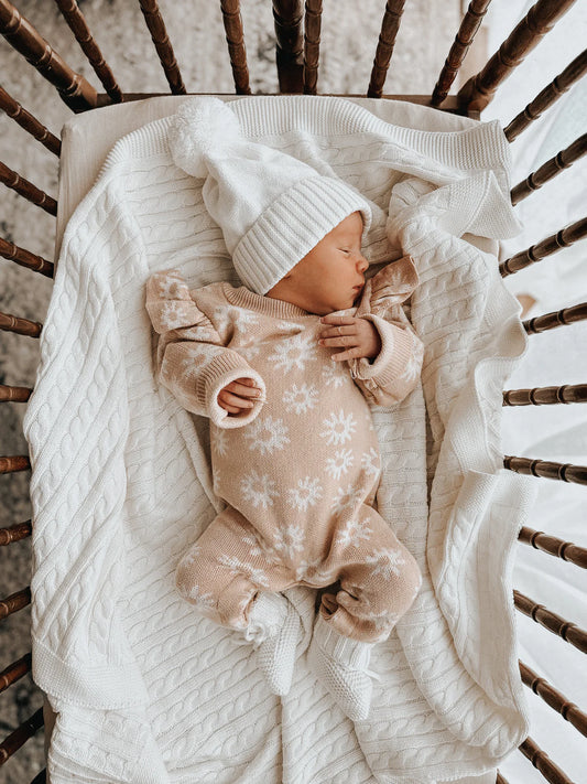 Floral Jacquard Jumpsuit | Peach Floral