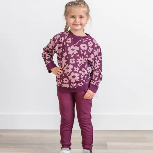 Bamboo French Terry Joggers | Deep Plum