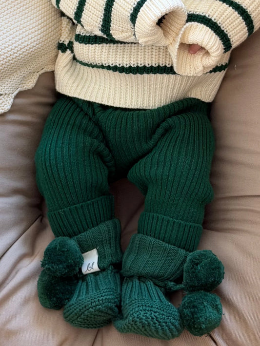 Baby Rib Leggings | Alpine Green