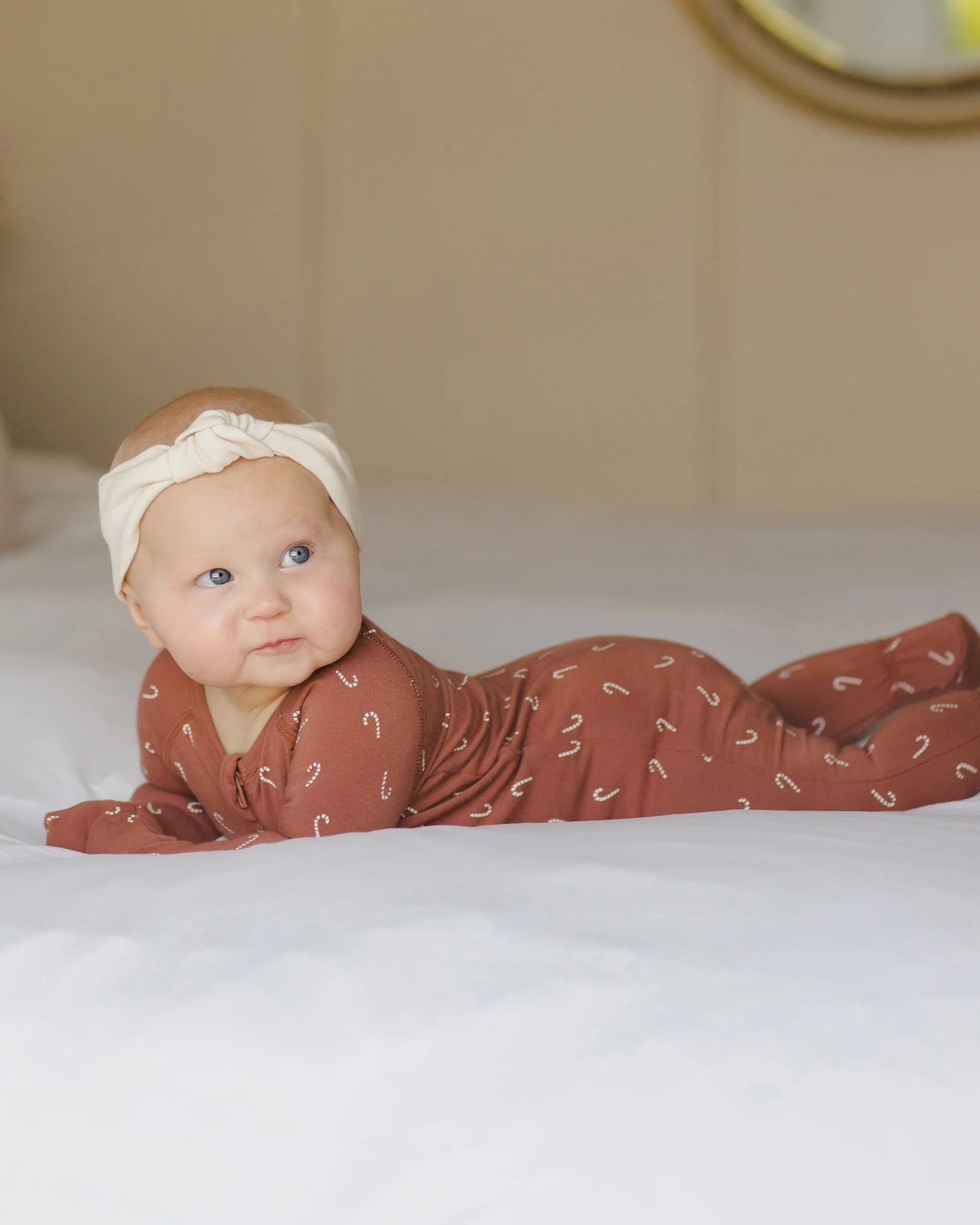 Bamboo Zip Footie || Candy Canes