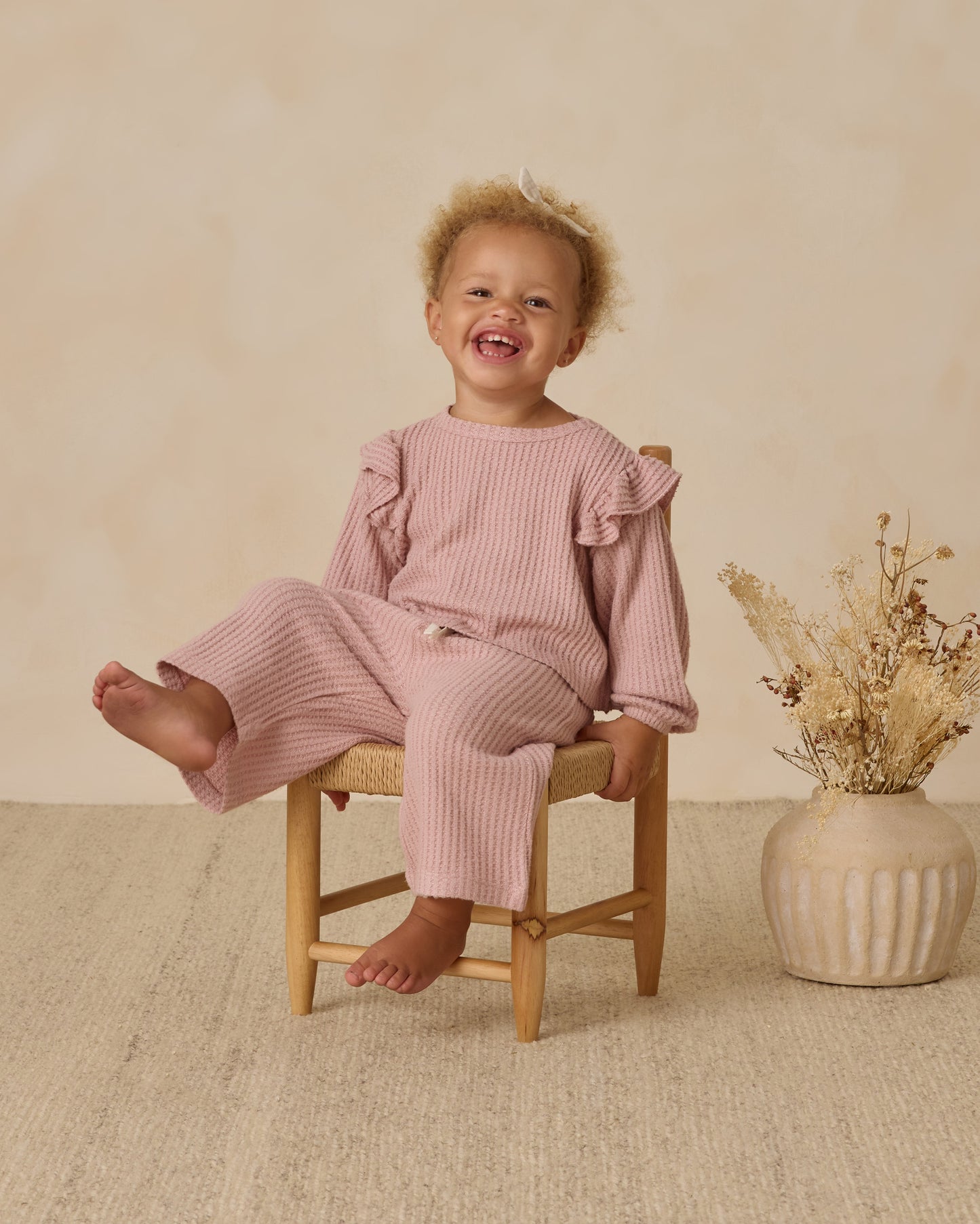 Ruffle Cozy Set || Rose
