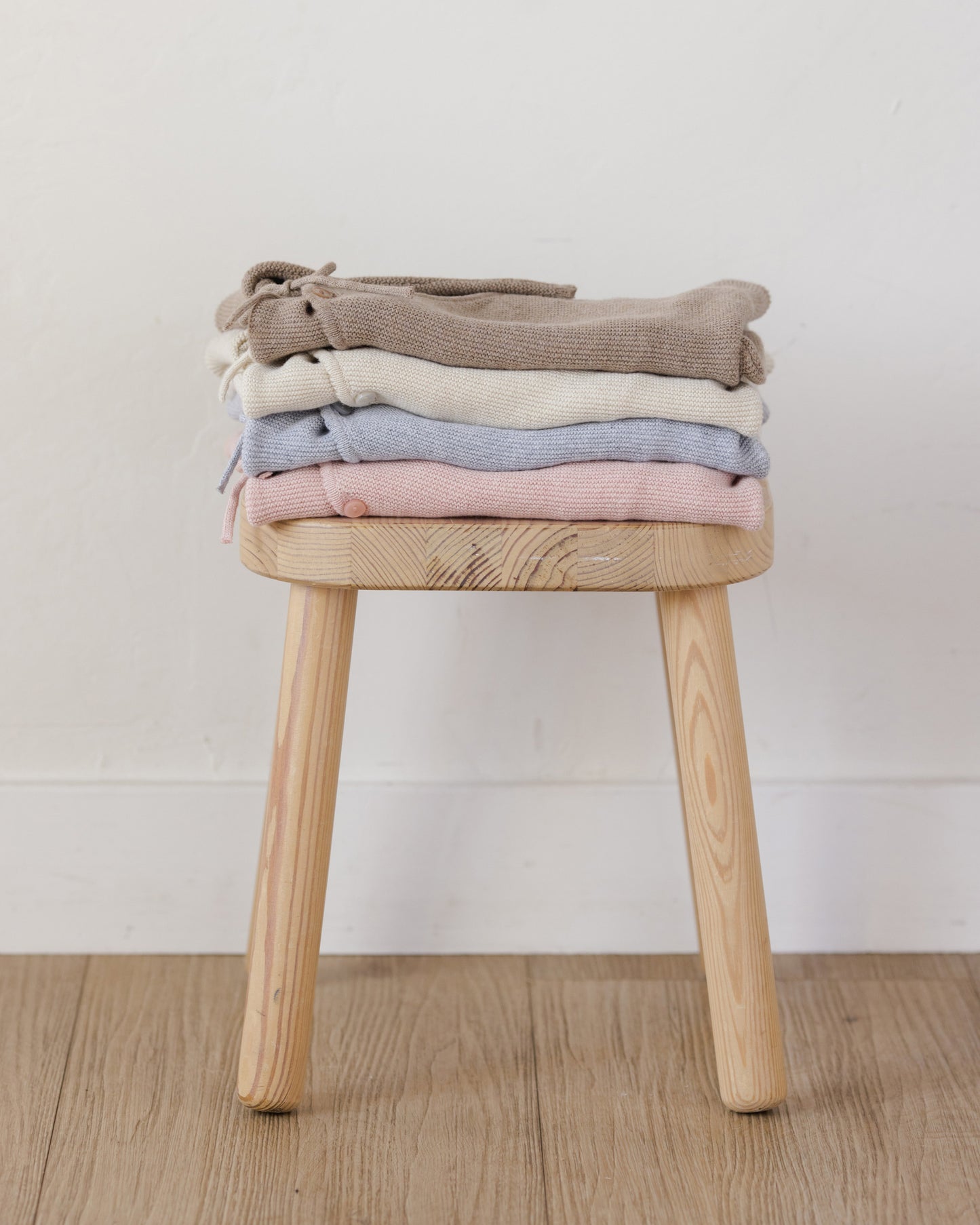 Wrap Knit Footie || Heathered Dusty Blue