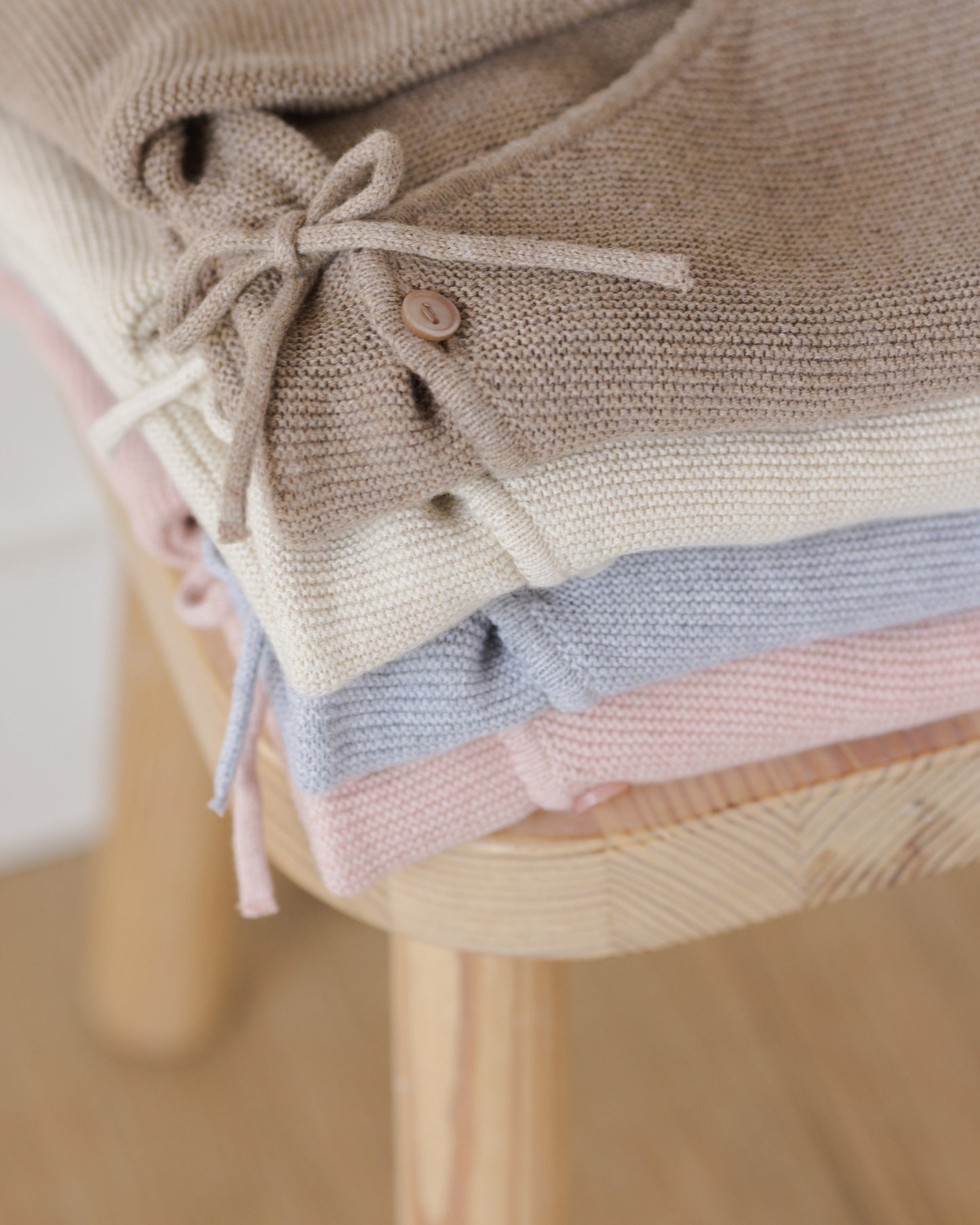 Wrap Knit Footie || Heathered Mocha