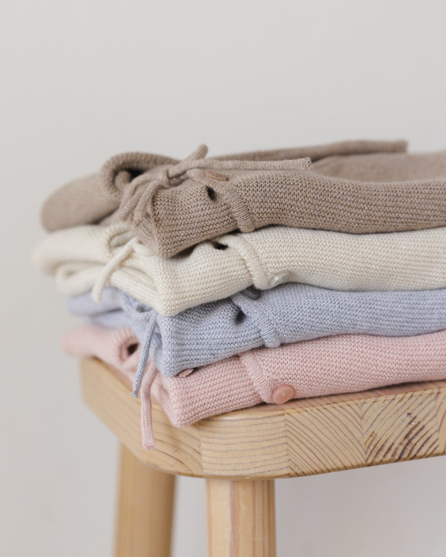 Wrap Knit Footie || Heathered Natural