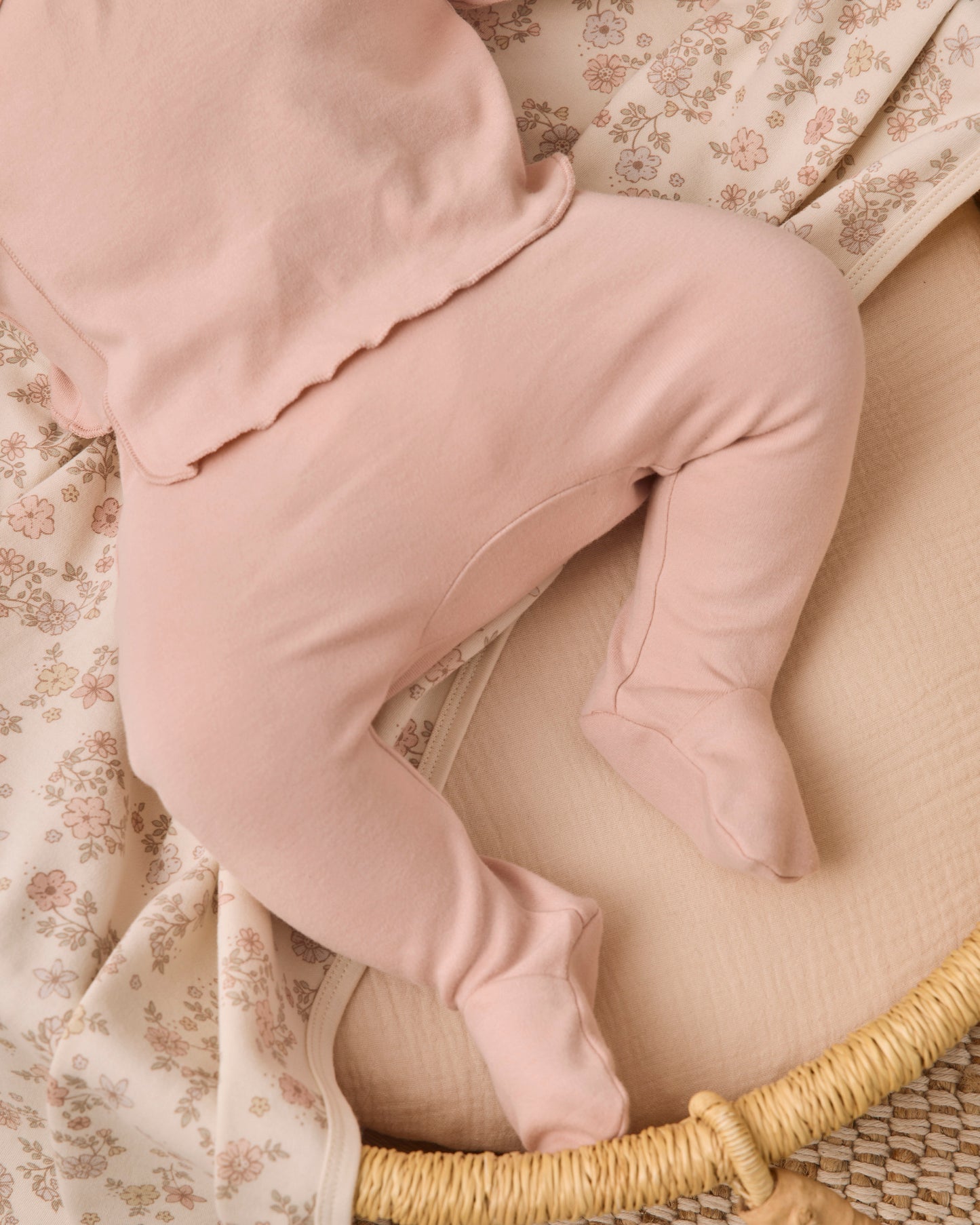 Wrap Top + Footed Pant Set || Dusty Rose