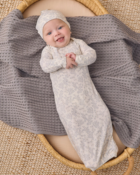 Bamboo Baby Gown + Hat Set || Cloud Floral