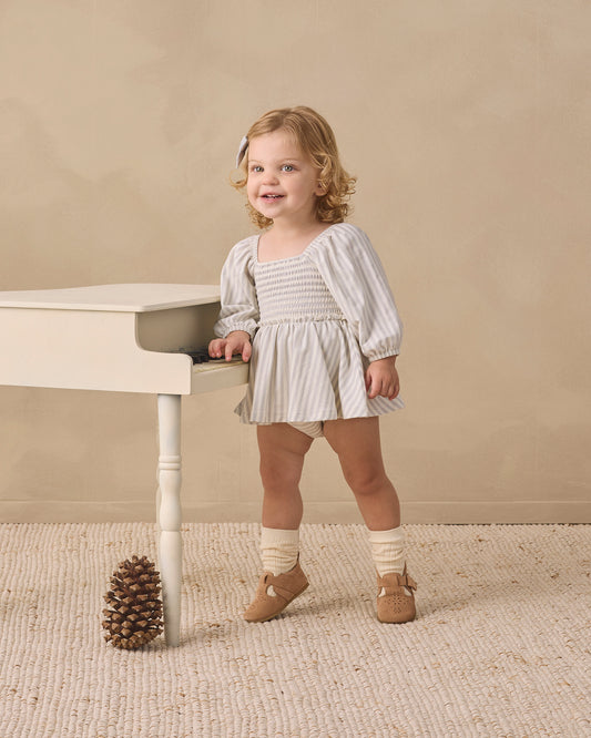Lainey Romper || Cloud Stripe