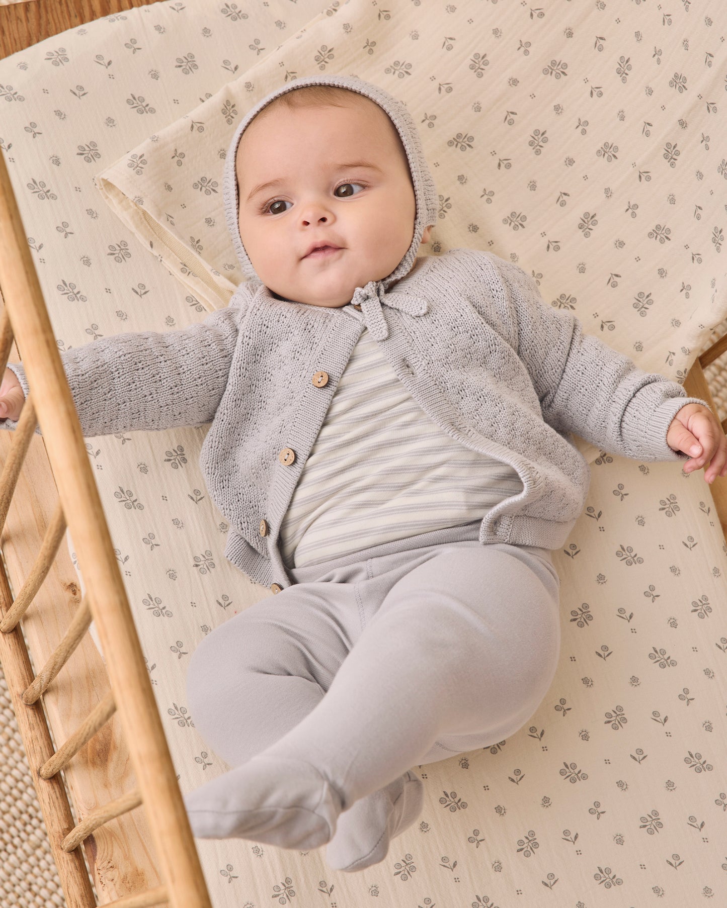 Side Snap Bodysuit + Pant Set || Cloud Stripe