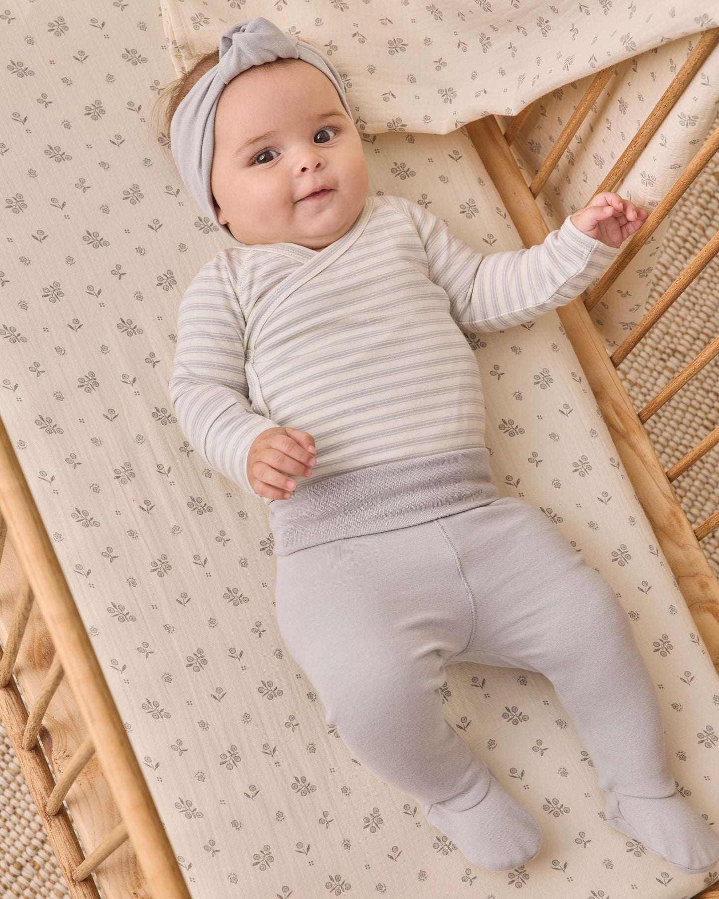 Side Snap Bodysuit + Pant Set || Cloud Stripe