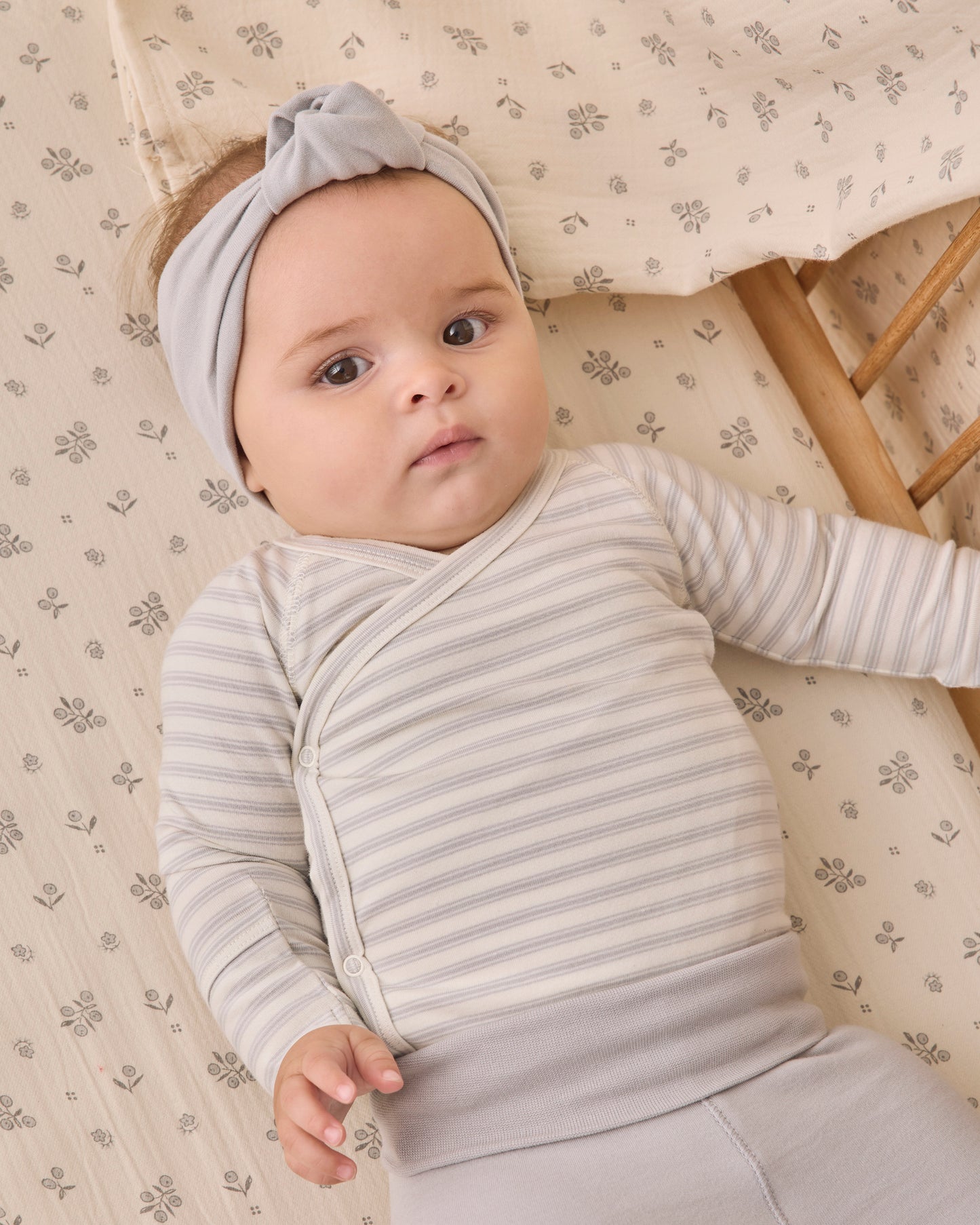 Side Snap Bodysuit + Pant Set || Cloud Stripe