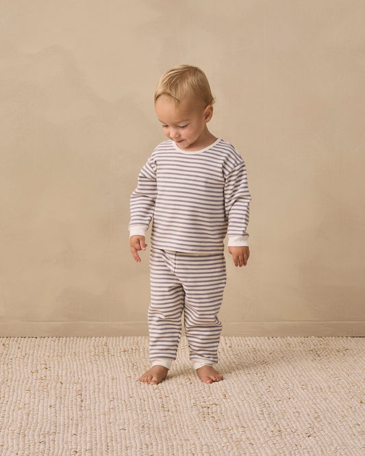 Cozy Set || Slate Stripe