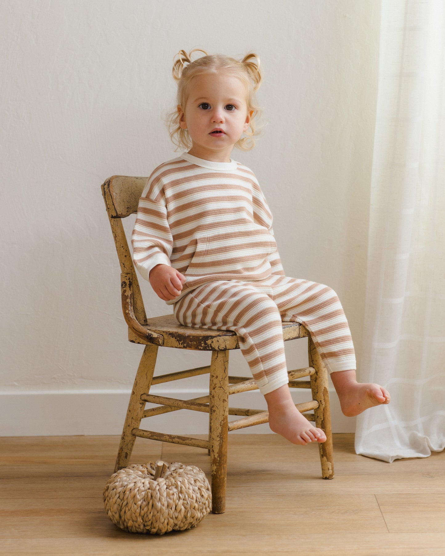 Waffle Slouch Set || Spice Stripe
