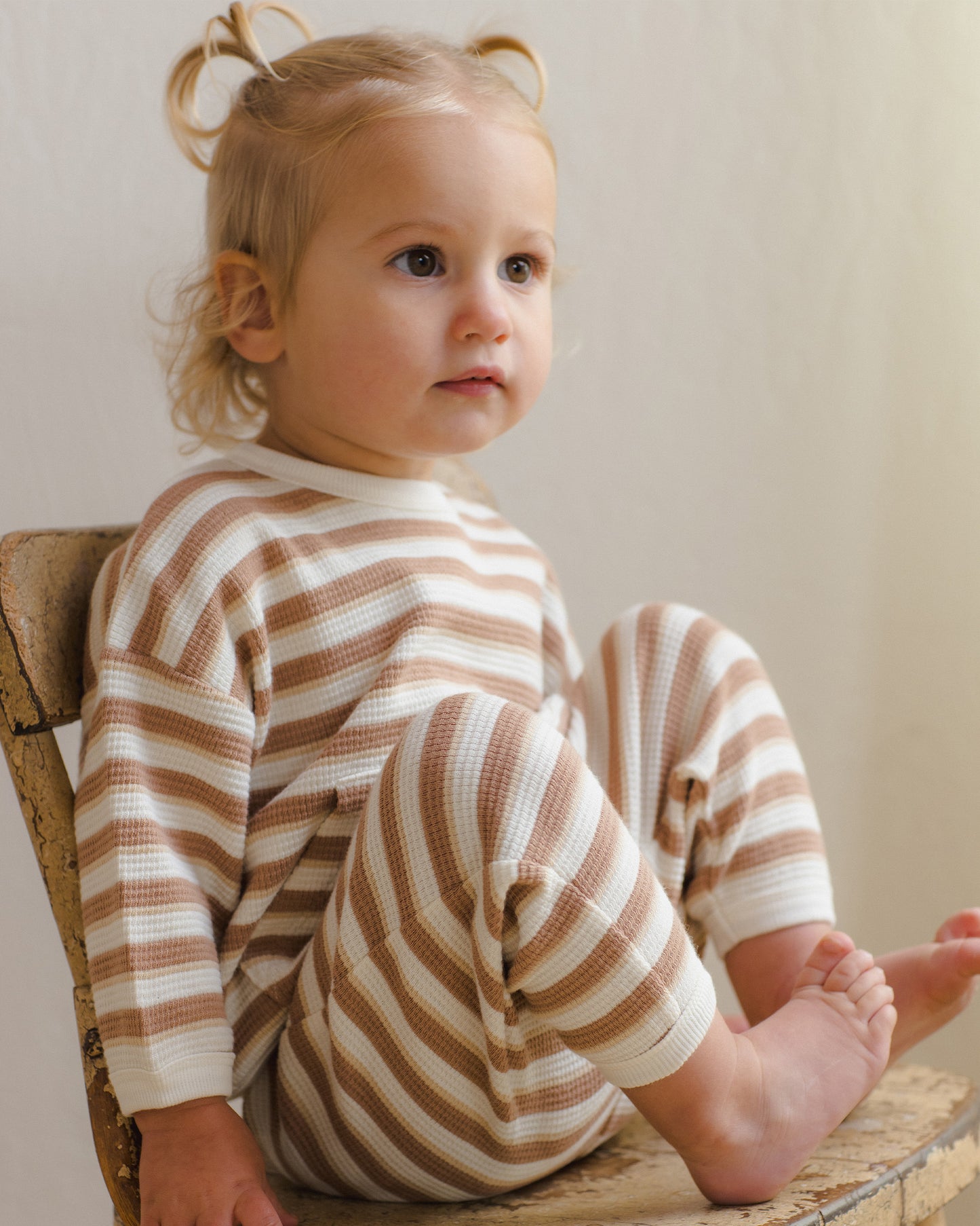 Waffle Slouch Set || Spice Stripe