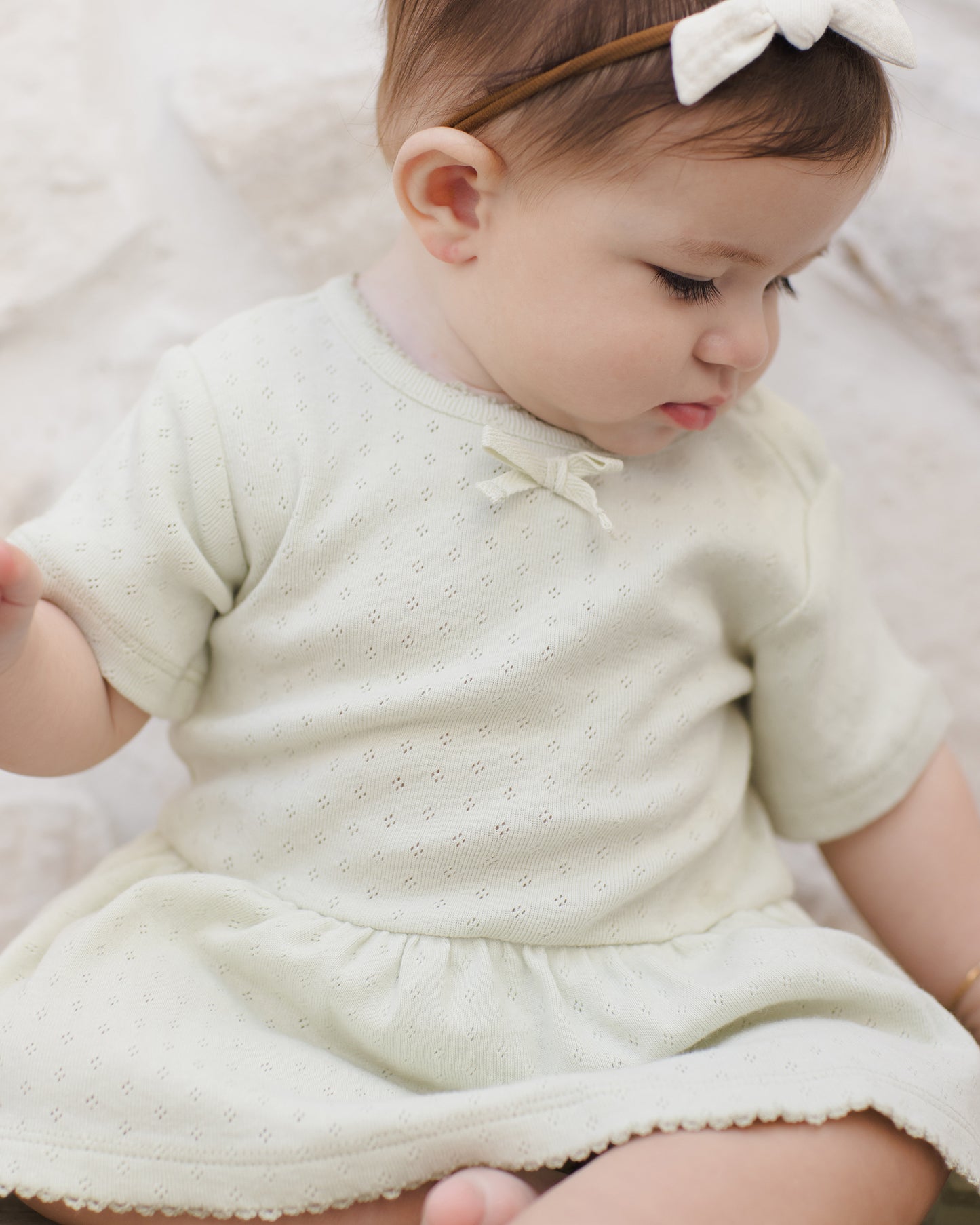 Pointelle Skirted Bodysuit || Mint