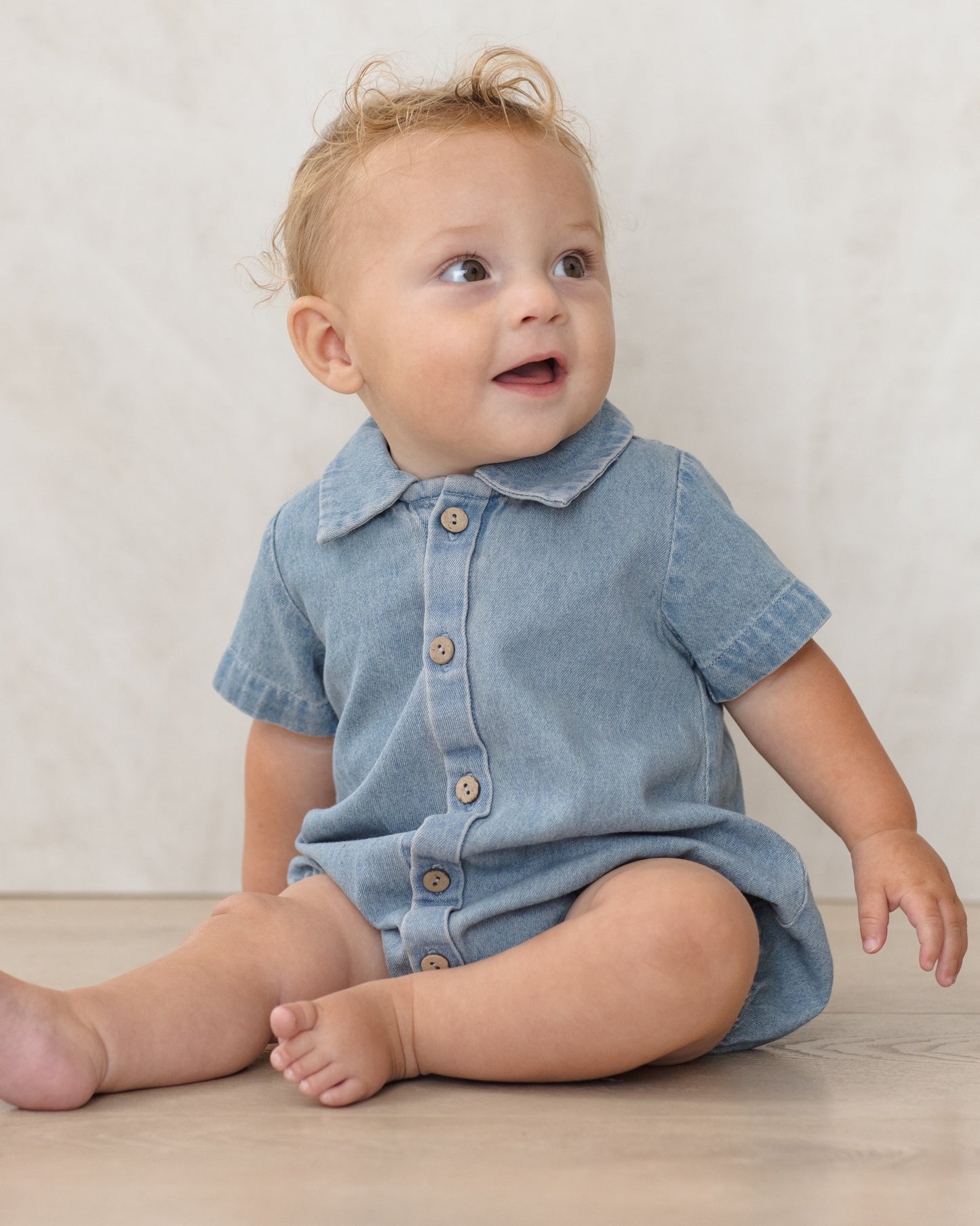 Matteo Romper || Chambray