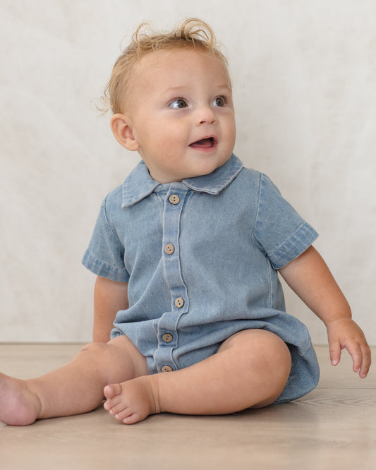 Matteo Romper || Chambray