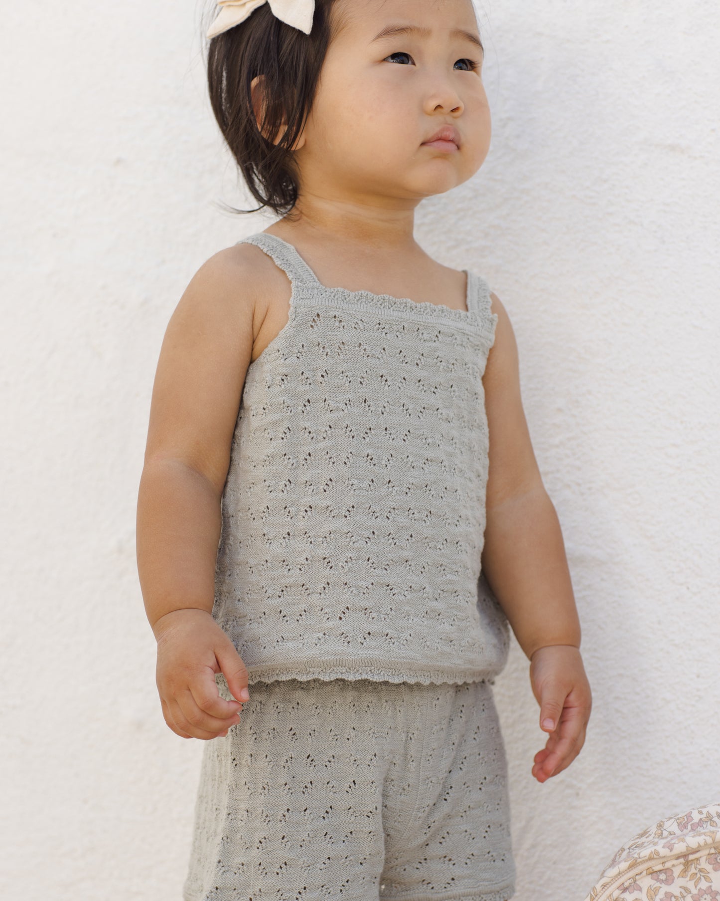 Pointelle Tank + Shortie Set || Sage