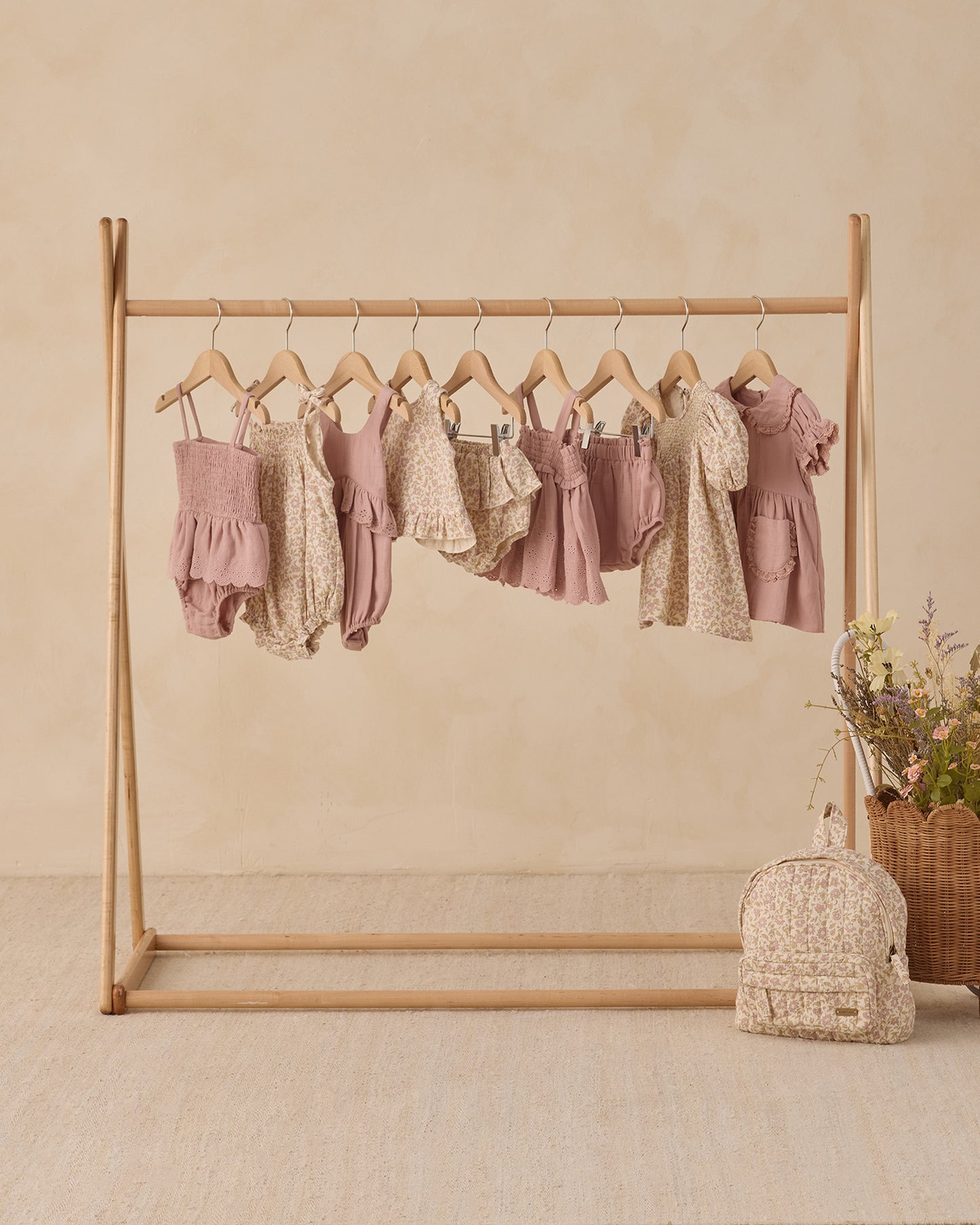 Mae Smocked Top + Bloomer Set || Mauve