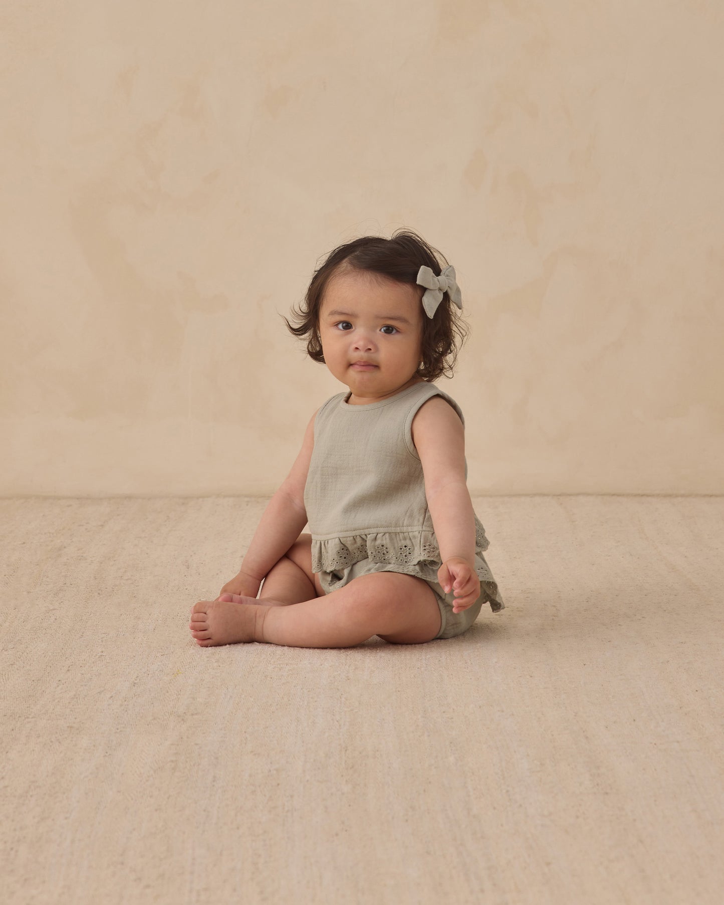 Ruffled Tulip Top + Bloomer Set || Sage