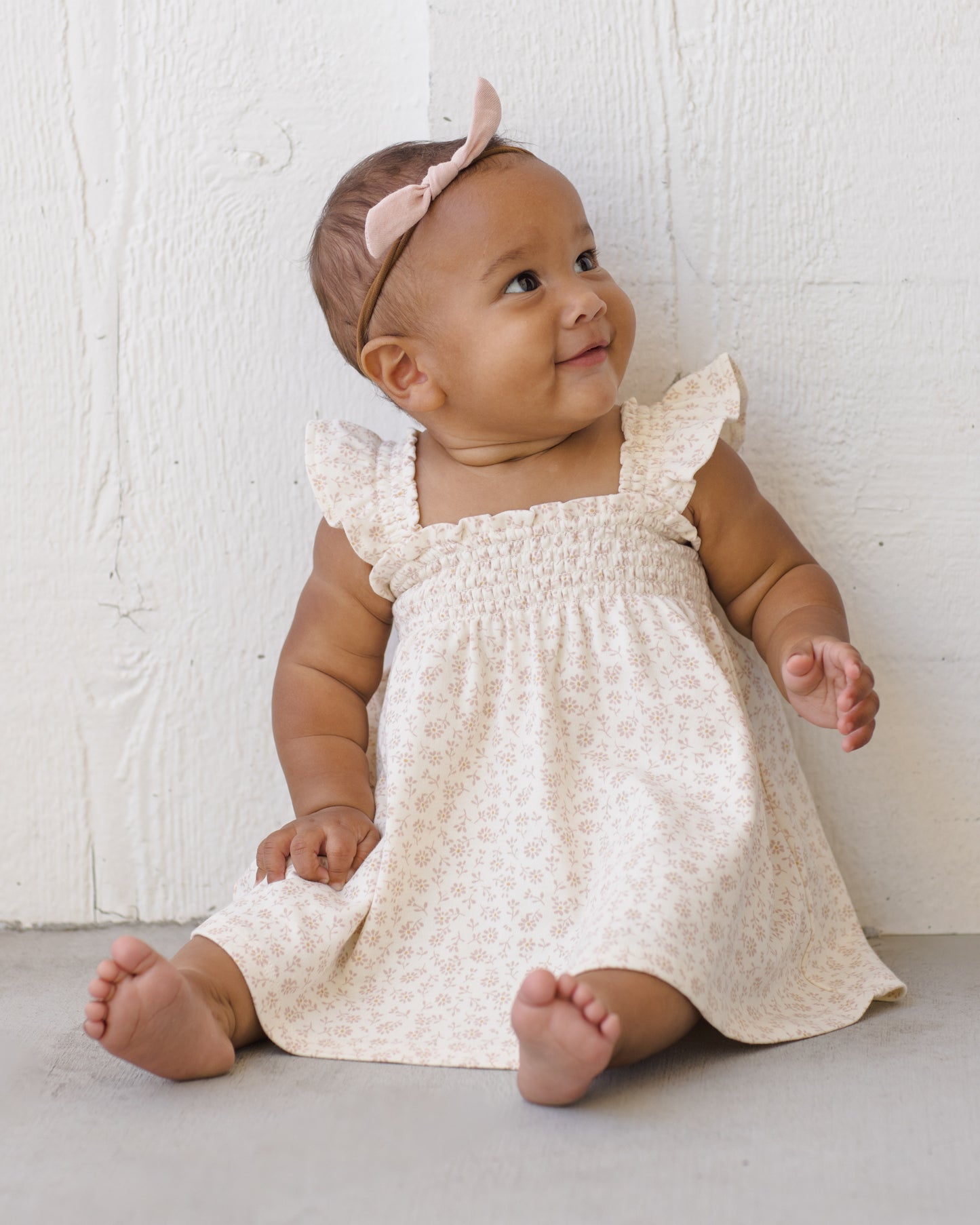 Smocked Jersey Dress || Ditsy