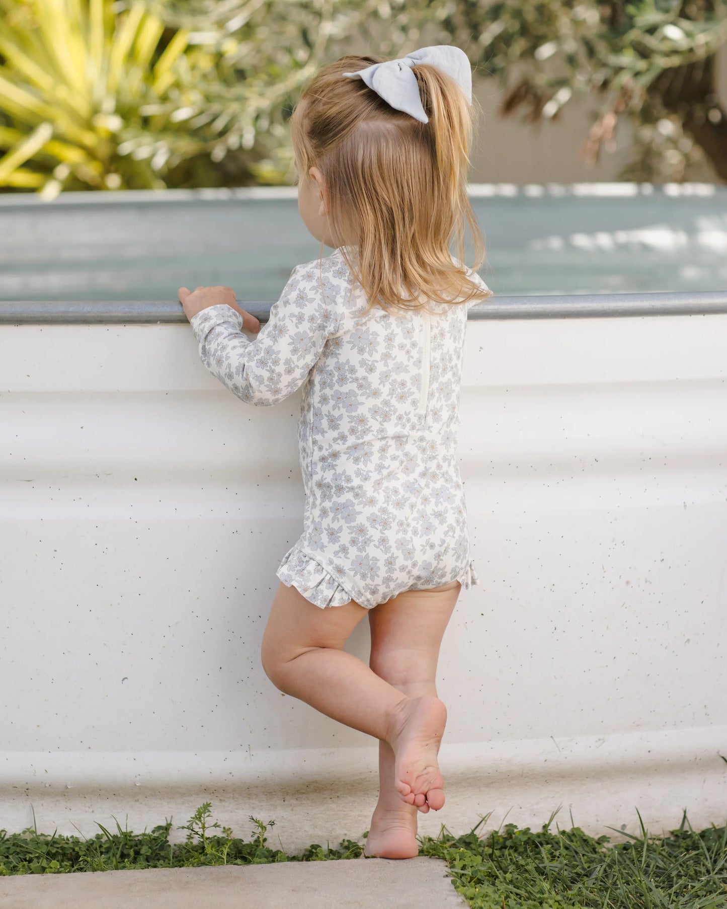 Olivia Rashguard One-Piece | Blue Floral