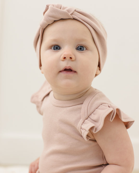 Flutter Sleeve Bodysuit || Blush