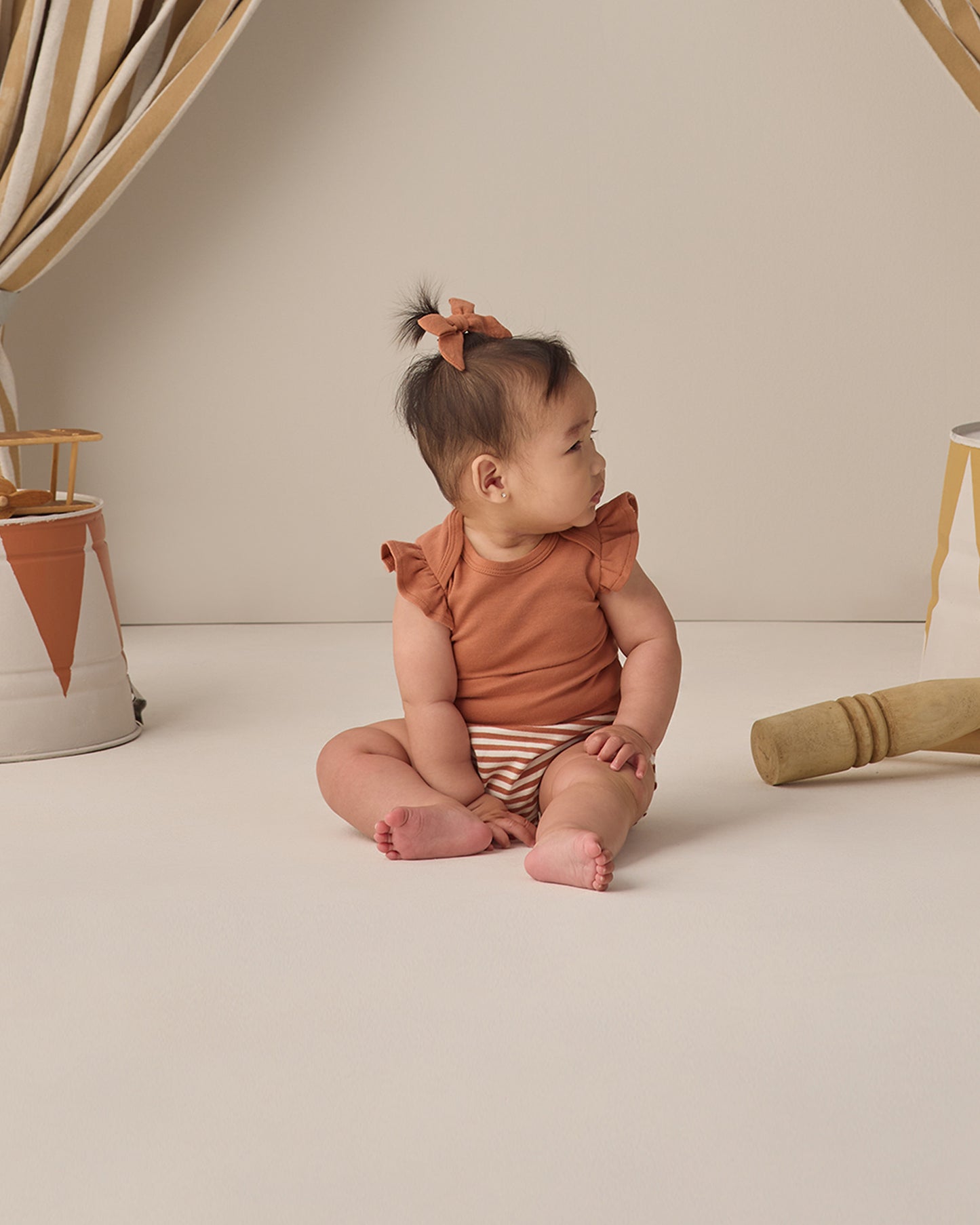 Bow W. Clip, Set Of 3 || Sky, Blush, Poppy
