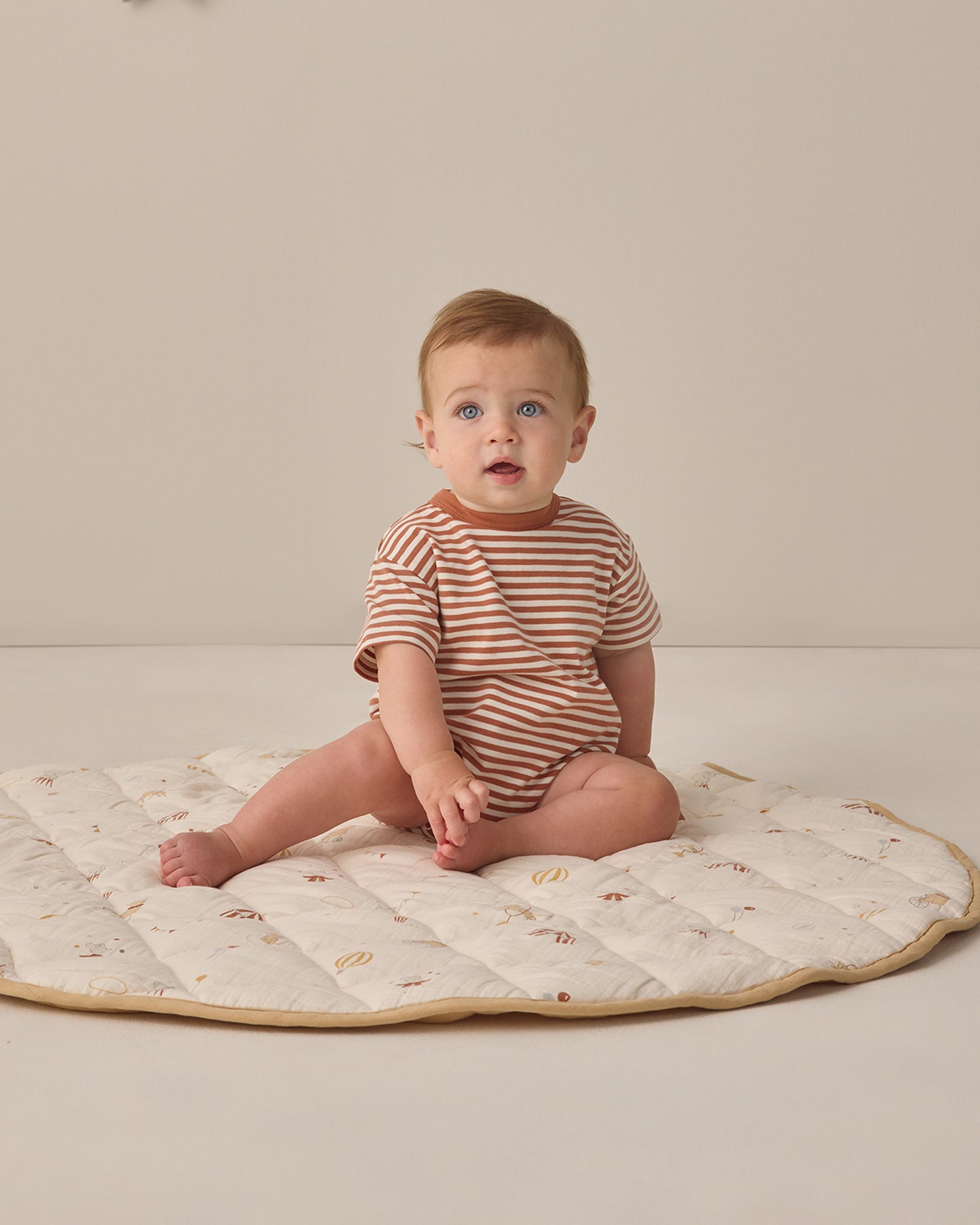 Relaxed Bubble Romper || Poppy Stripe