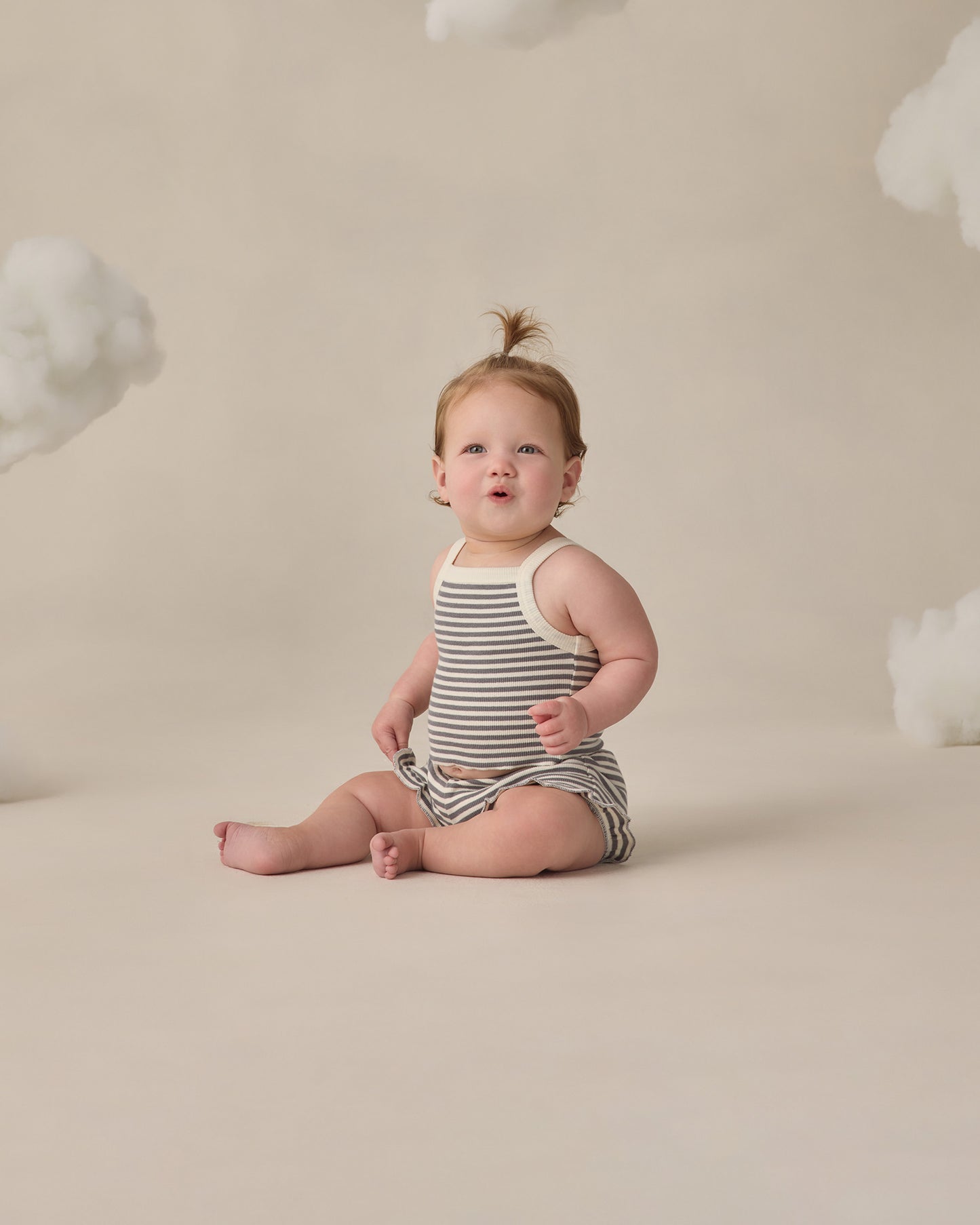 Evie Tank + Shortie Set || Ocean Stripe