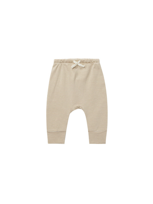 Drawstring Pant | Latte Micro Stripe