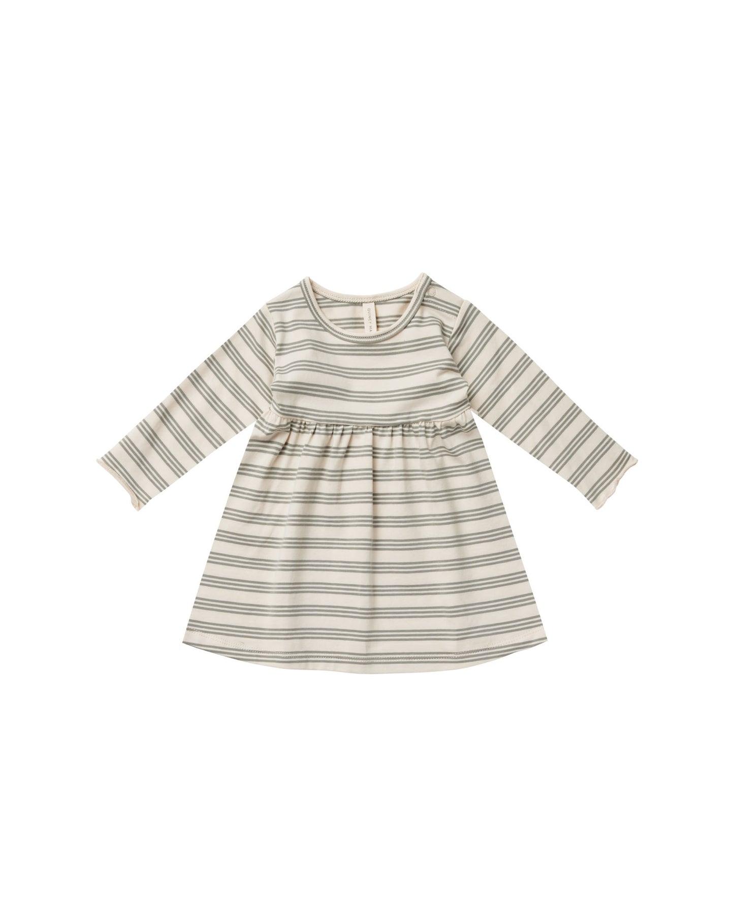 Long Sleeve Baby Dress | Basil Stripe